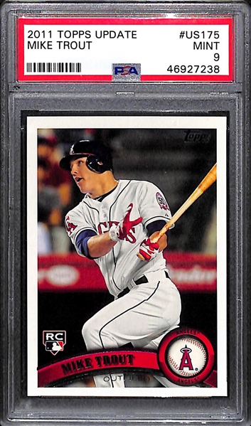 2011 Topps Update Mike Trout #US175 Rookie Card Graded PSA 9 Mint
