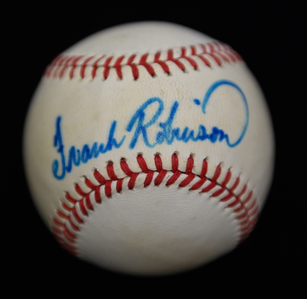 (6) Signed Baseballs - B. Robinson/B. Feller Dual, F. Robinson, M. Irvin, Al Kaline, Joe Sewell (JSA Auction Letter)