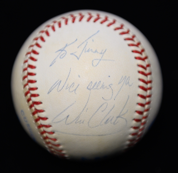 (3) Signed Baseballs - Mickey Mantle (To Jimmy), Charlie Keller/Tommy Byrne Dual, & Will Clark (To Jimmy) w. JSA Auction LOA