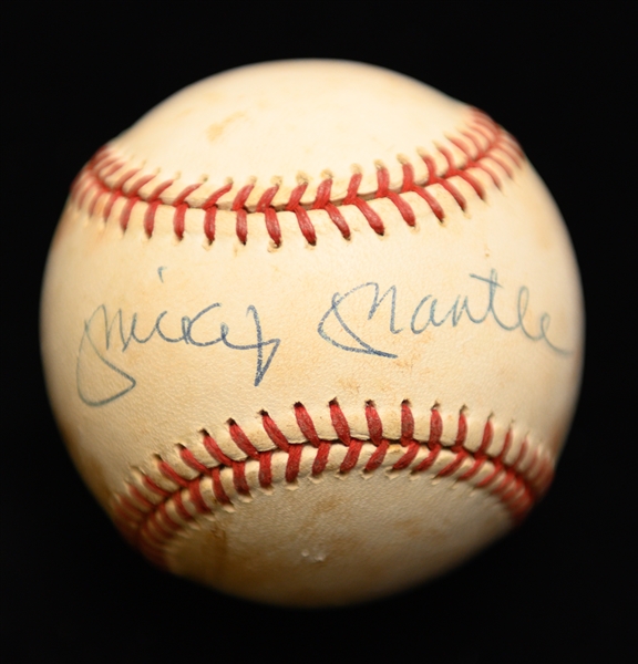 Mickey Mantle Signed Official AL Baseball From the Collection of Marshall Samuel (Full JSA LOA)
