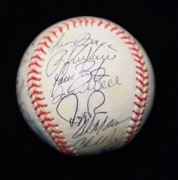 c. 1998 Cleveland Indians Team-Signed Baseball (24 Signatures) w. Jim Thome, & Manny Ramirez - From Marshall Samuel Collection (JSA Auction Letter)