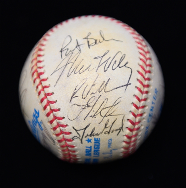 c. 1998 Cleveland Indians Team-Signed Baseball (24 Signatures) w. Jim Thome, & Manny Ramirez - From Marshall Samuel Collection (JSA Auction Letter)