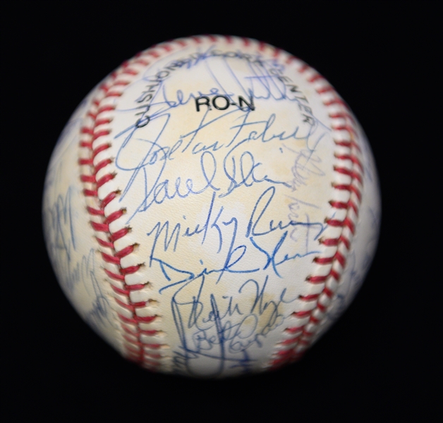 Old Timers Signed Baseball (39 Signatures) w. Curt Flood & Al Dark (JSA Auction Letter) - Marshall Samuel Collection