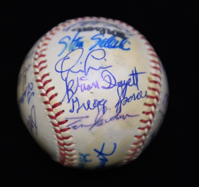 Lot of (4) Signed Baseballs From the Marshall Samuel Collection  Inc. 2 Yankees Team-Signed Baseballs w. Catfish Hunter!