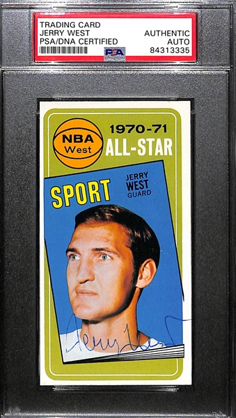 1970 Topps Jerry West #107 Signed All-Star Card (PSA/DNA Encased)