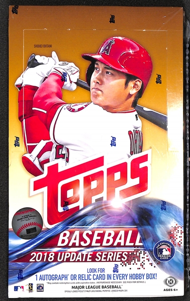 2018 Topps Update Series Baseball Factory Sealed Hobby Box (Possible Acuna, Soto, Ohtani Rookie Cards)