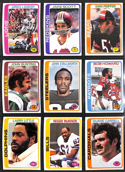 1978 Topps Football 528 Card Complete Set w/ Dorsett, Stallworth, and Dean Rookies