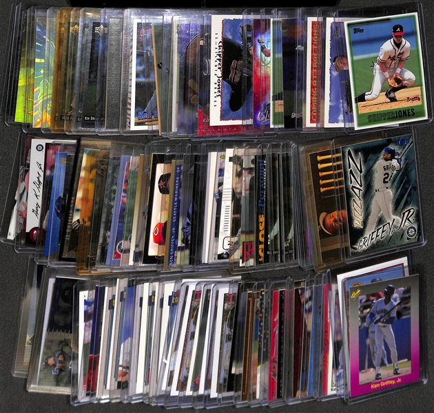 Huge 60+ Card lot of Ken Griffey Jr. and Chipper Jones