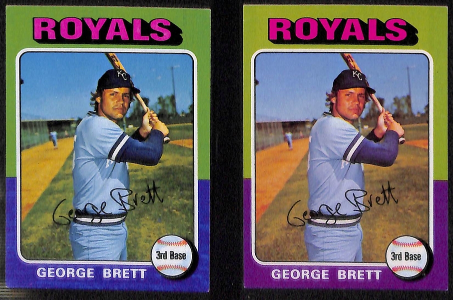 Lot of (4) 1975 Topps George Brett Rookie Cards