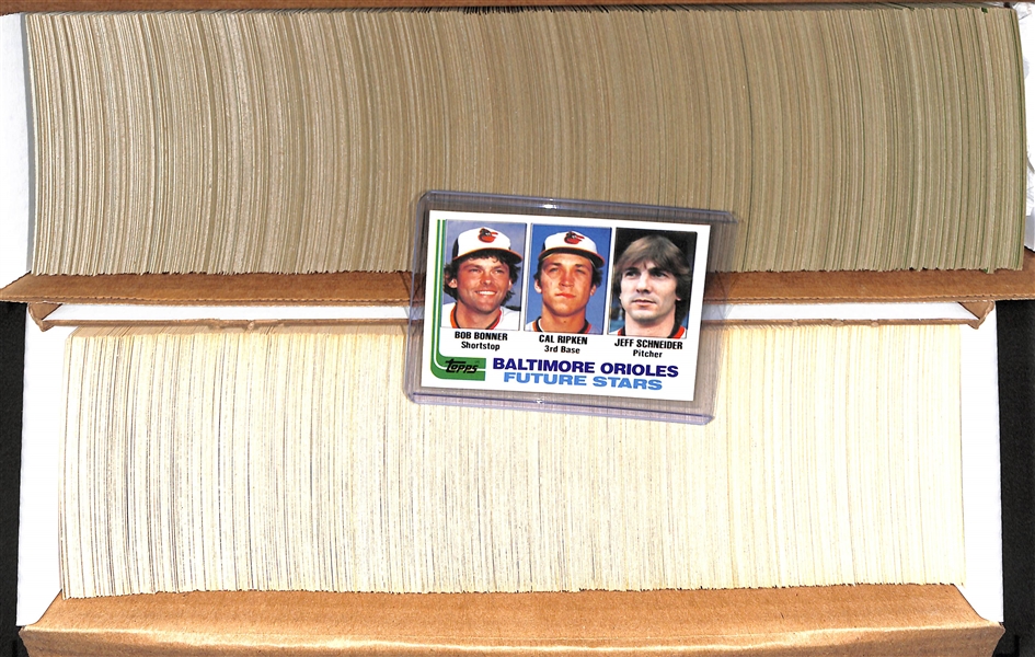 Lot of (2) Baseball Complete Sets - 1981 Fleer & 1982 Topps w. Ripken Rookie Card
