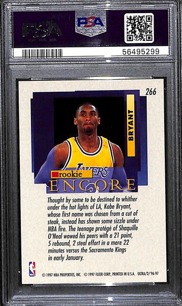 1996 Ultra Kobe Bryant Rookie Card Graded PSA 8