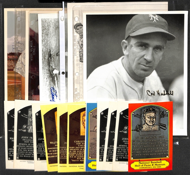 HOF Sports Memorabilia and Autograph Lot inc. (2) Carl Hubbell (JSA Auction Letter)