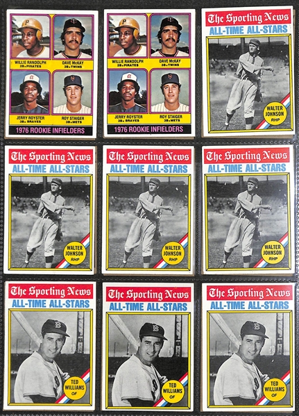 Binder of (220+) Mostly 1970s Baseball Stars Inc. Ryan, Brett, Rose, Mays, Aaron