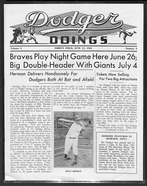 Uncle Jimmy Collection Lot w. 1960 Bazooka Panel (Kaline), 1963 HOF Photo Pack, (22) 1969 SCFC Photocards, Gehrigram, 1941 Dodgers Newsletter