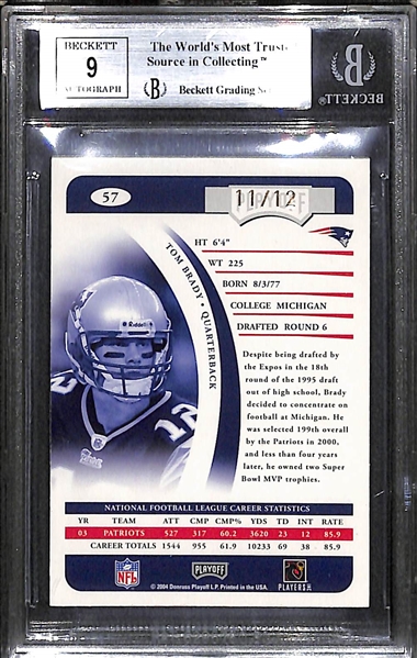 2004 Prime Signatures Signature Proofs Gold Tom Brady Autograph Card BGS 8.5 (#ed 11/12)