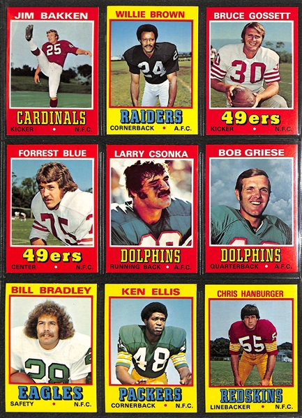 1974 Wonder Bread Football Complete Set of (30) - Csonka, Griese, Plunkett
