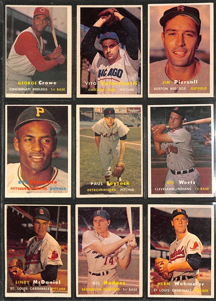 1957 Topps Baseball Complete Set of 407 Cards w. Mantle & Drysdale Rookie Card