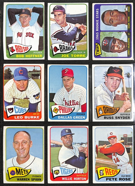 1965 Topps Baseball Complete Set of 598 Cards w. Steve Carlton Rookie Card & Mickey Mantle