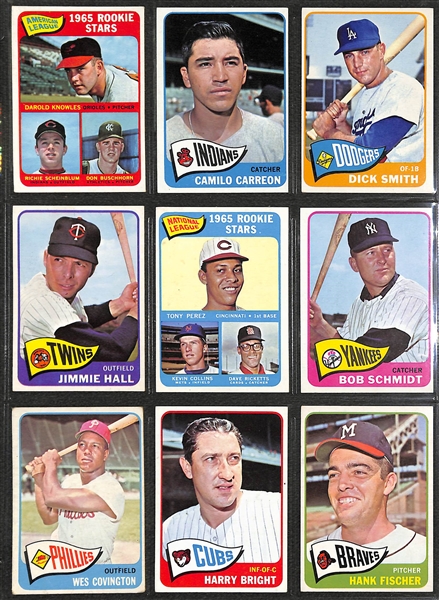 1965 Topps Baseball Complete Set of 598 Cards w. Steve Carlton Rookie Card & Mickey Mantle