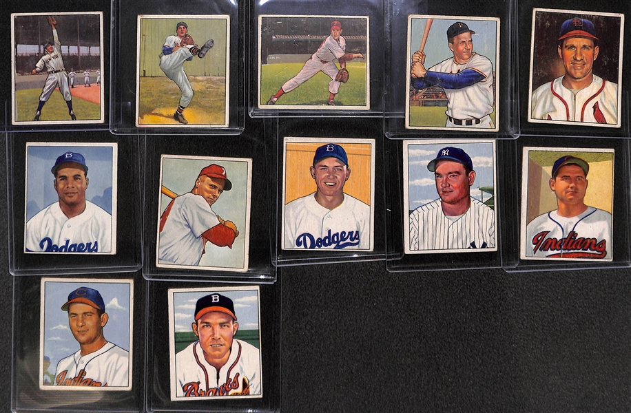 1950 Bowman Baseball Partial Set - 165 of 252 Cards