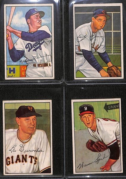 1952 Bowman Baseball Partial Set - 164 of 252 Cards