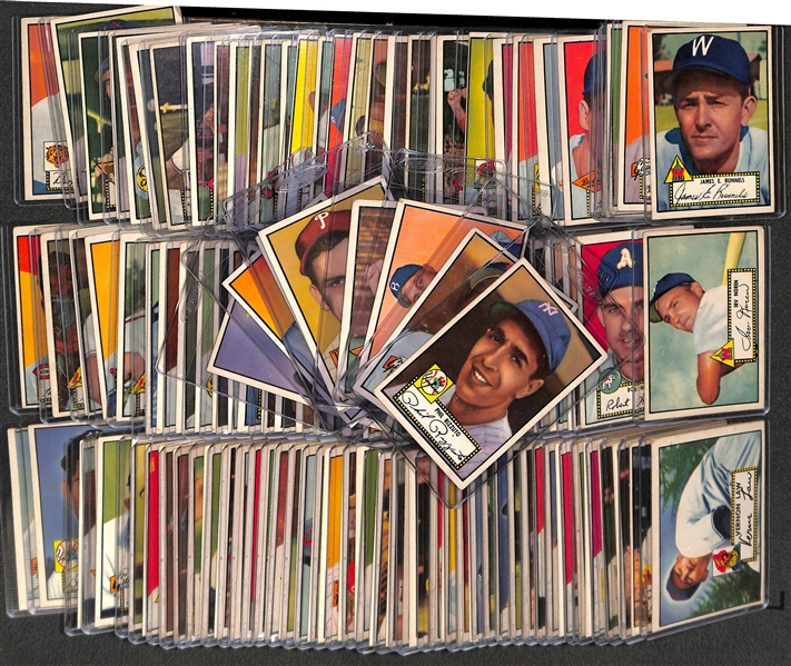  Lot of (117) of the First 130 - 1952 Topps Baseball Cards in the Set - Approx 1/4 of the Set - w. #11 Phil Rizzuto