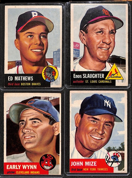 1953 Topps Baseball Partial Set - 187 of 274 Cards
