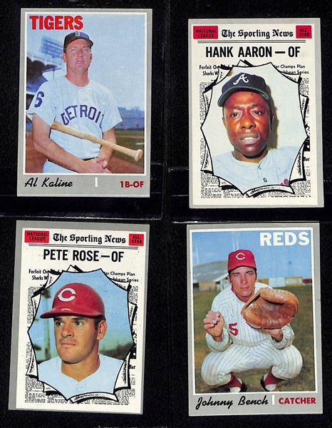 1970 Topps Baseball Card Complete Set (720 Cards) in Binder (Munson Rookie, Nolan Ryan, +) Many VG+-NM Cards
