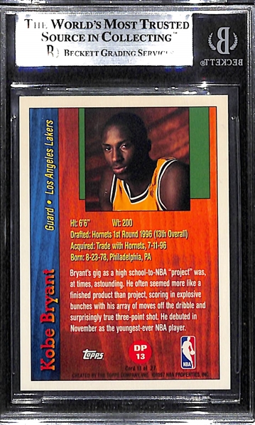1996-97 Topps Draft Redemption Kobe Bryant Rookie Card #13 Graded Beckett BGS 8.5