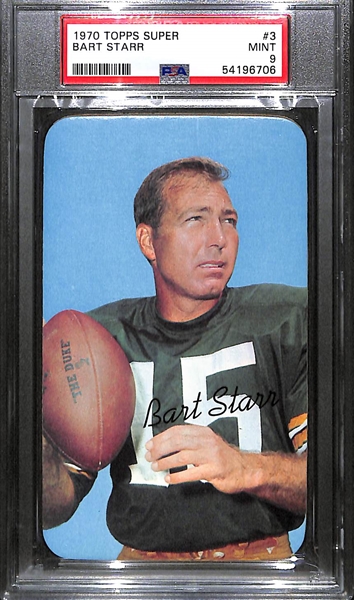 1970 Topps Super Football Complete Set (All 35 w. 5 Graded) w. PSA 9 Bart Starr and OJ Simpson Rookie (PSA 4 - Presents Nicer!)