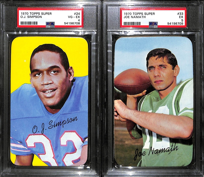 1970 Topps Super Football Complete Set (All 35 w. 5 Graded) w. PSA 9 Bart Starr and OJ Simpson Rookie (PSA 4 - Presents Nicer!)
