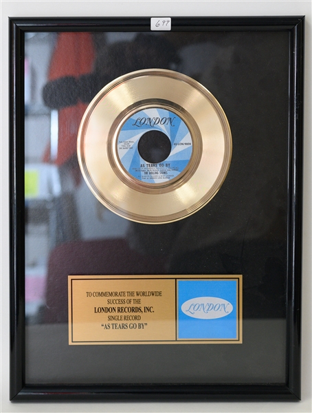 The Rolling Stones Gold Framed As Tears Go By Record