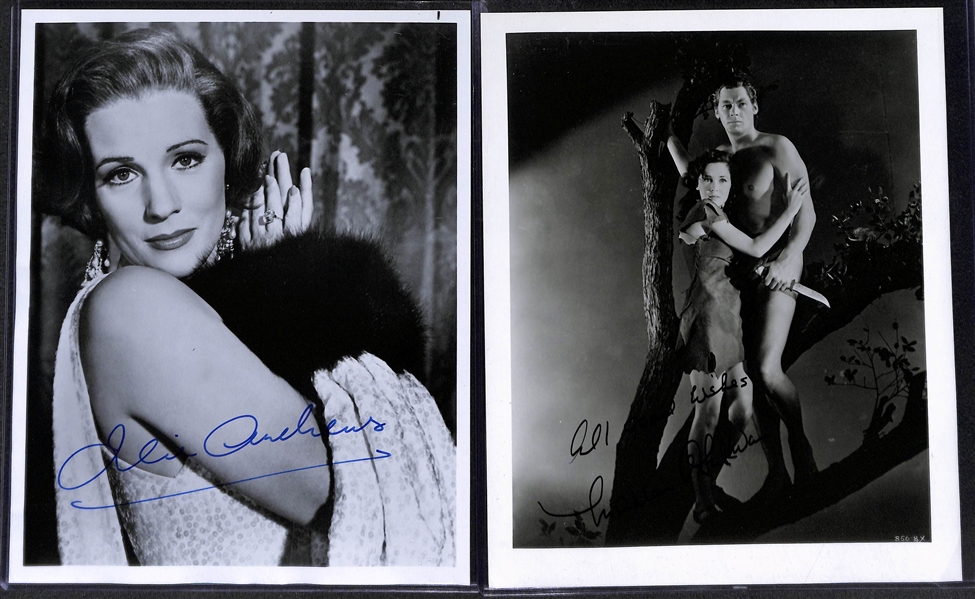 Julie Andrews and Maureen O'Sullivan (Jane from Tarzan) Signed 8x10 Photos 
