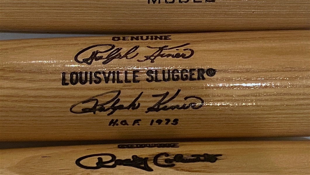 Lot of (3) Signed Baseball Bats - Stan Musial, Ralph Kiner, Rocky Colavito - JSA Auction Letter