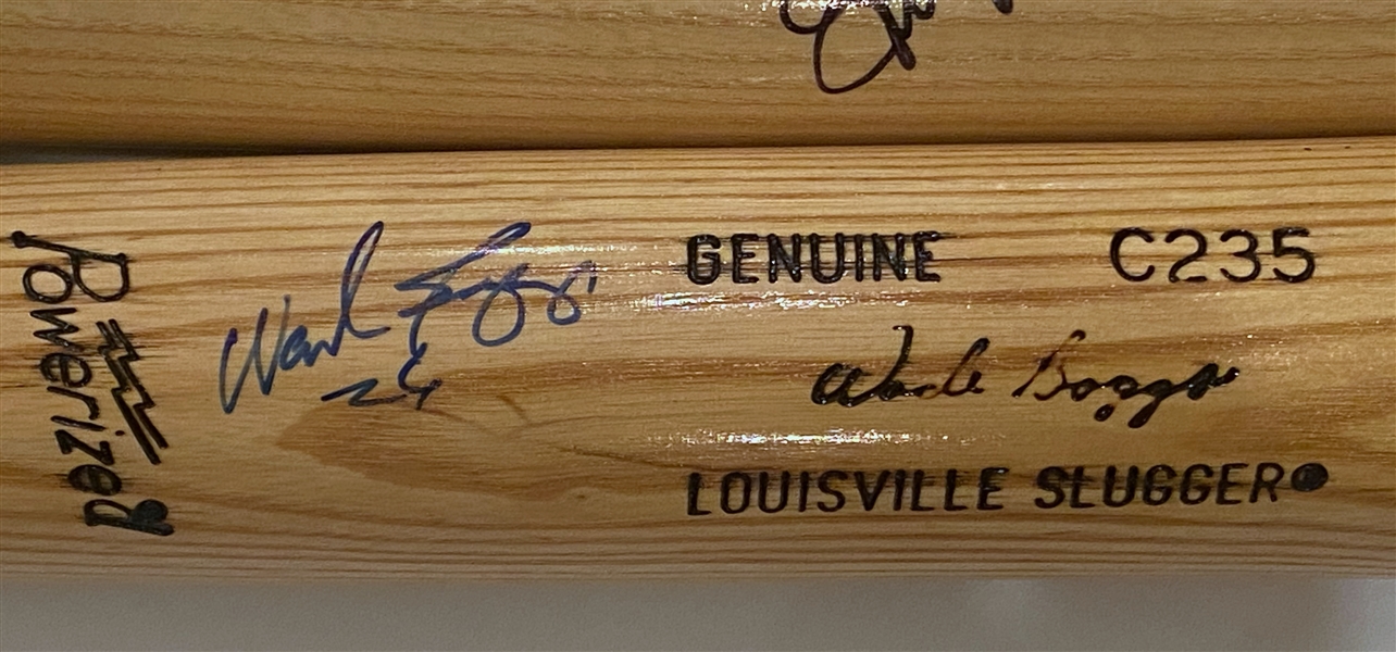Lot of (3) Signed Baseball Bats - Tony Gwynn, Wade Boggs, Evan Longoria - JSA Auction Letter
