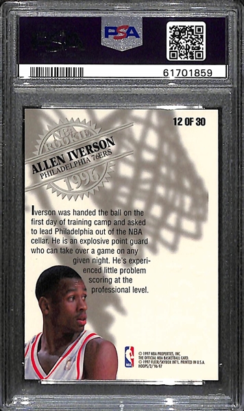 1996 Hoops Rookie Allen Iverson PSA 10 