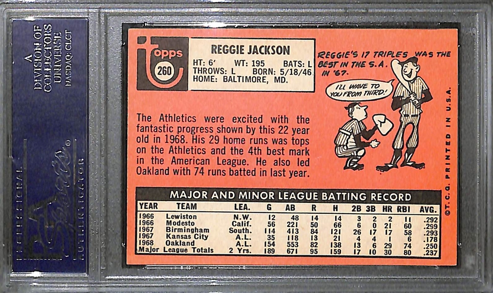 1969 Topps Reggie Jackson Rookie Card Graded PSA 5