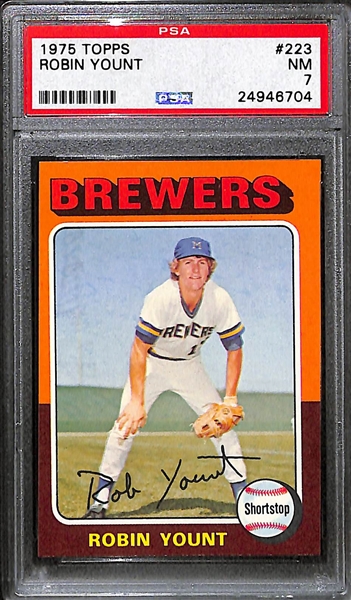 1975 Topps Robin Yount Rookie Card Graded PSA 7