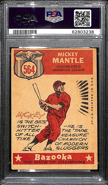 1959 Topps Mickey Mantle All-Star #564 Graded PSA 4