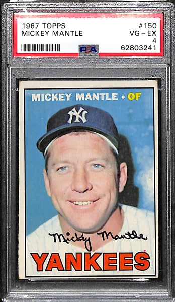 1967 Topps Mickey Mantle #150 Graded PSA 4