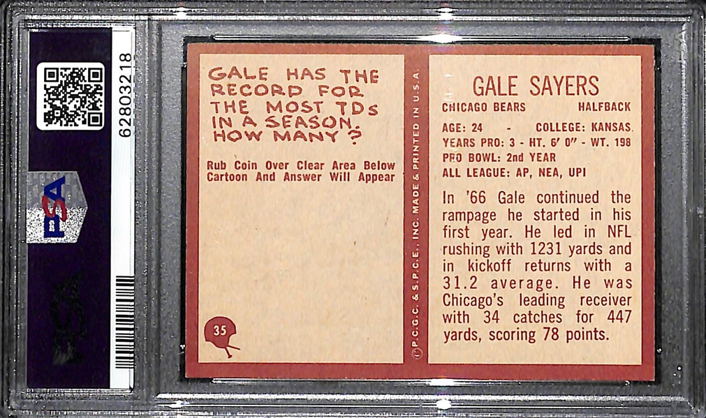 1967 Philadelphia Gale Sayers (2nd Year) #35 Graded PSA 7