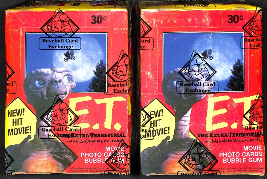 Lot of (2) 1982 Topps E.T. The Extra-Terrestrial Movie BBCE Sealed Wax Boxes