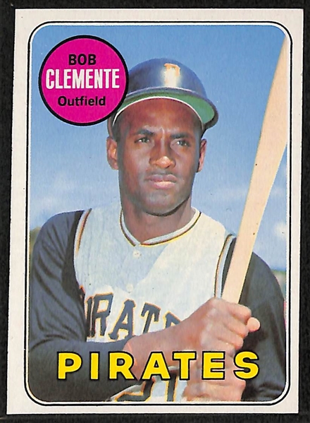 Lot of (13) Roberto Clemente 1950s, 60s and 70s Cards