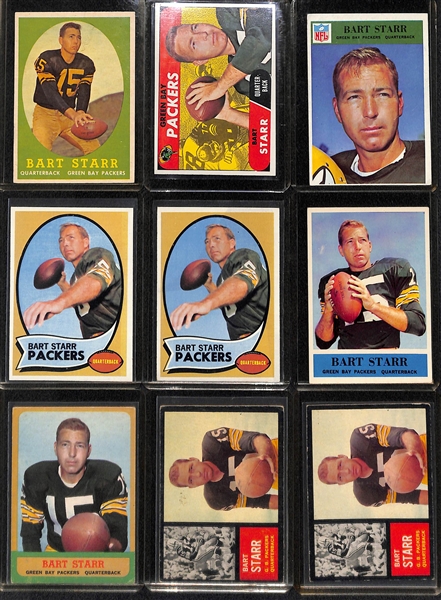 Lot of 1950s, 60s and 70s Football HOFers Bart Starr and Joe Namath
