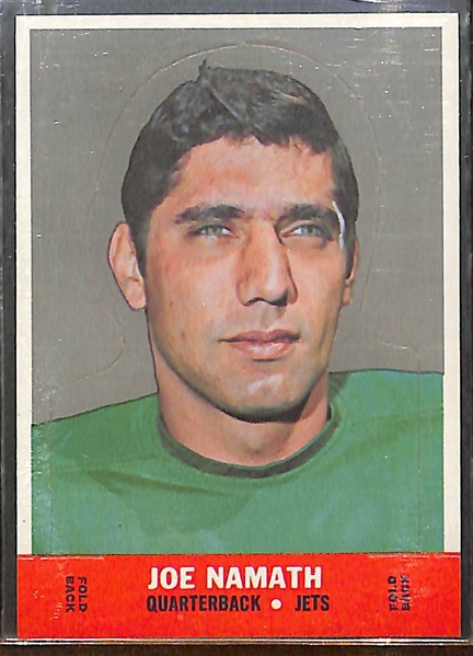 Assortment of (57) 1968 Topps Football Standups Inc. Joe Namath