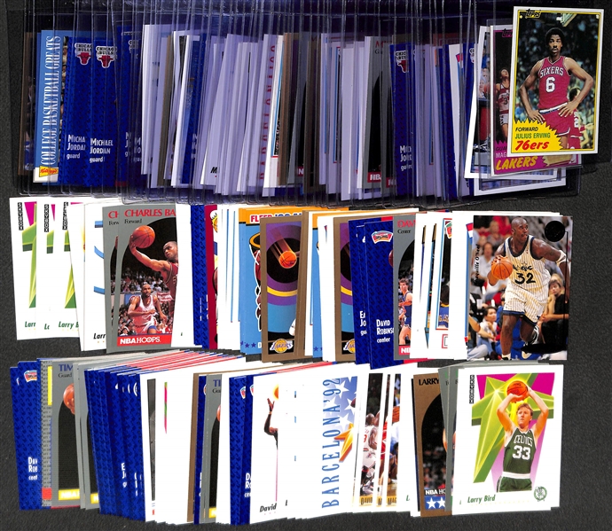 Lot of (150+) 1980s and 90s Basketball Stars Including Michael Jordan, Johnson, Erving, Bird