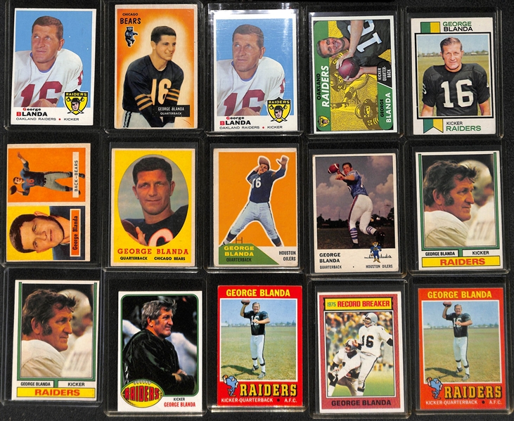 Lot of 60+ 1960s and 70s Football Star Quarterbacks Inc. Tarkenton, Griese, Blanda, Staubach