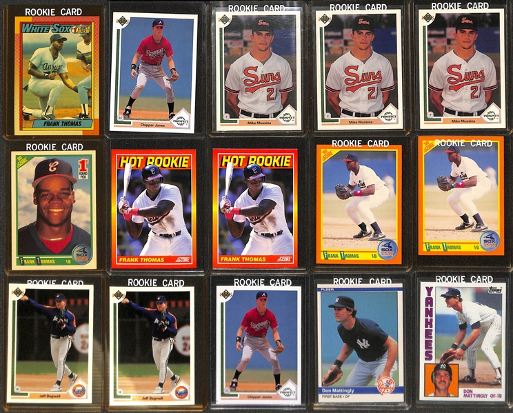 Lot of (90+) 1970s, 80s and 90s Baseball Rookies Inc. Boggs, Mattingly, Sandberg, Thomas, and Many More!