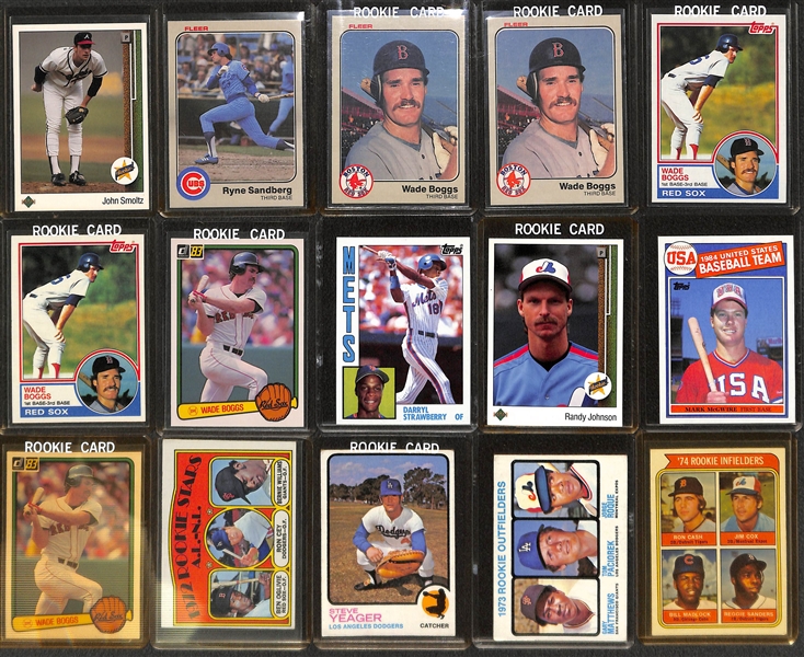 Lot of (90+) 1970s, 80s and 90s Baseball Rookies Inc. Boggs, Mattingly, Sandberg, Thomas, and Many More!