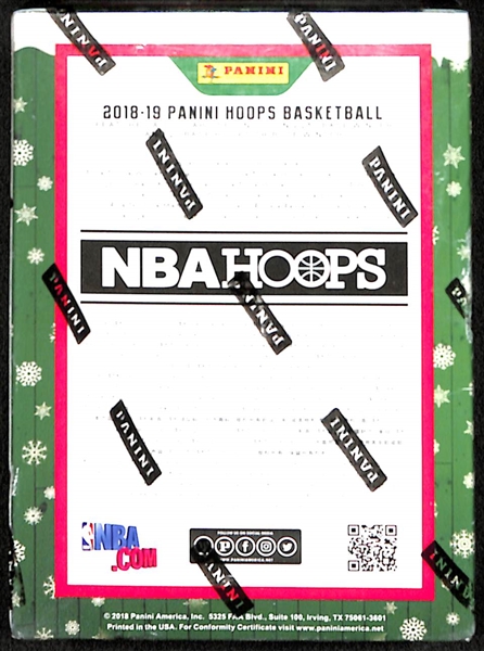 2018-19 Panini NBA Hoops Basketball Sealed Holiday Blaster Box (Luka Doncic and Trae Young Rookie Year)